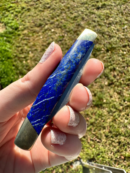 Lapis Lazuli Gemstone Handled Buck 379 Knife